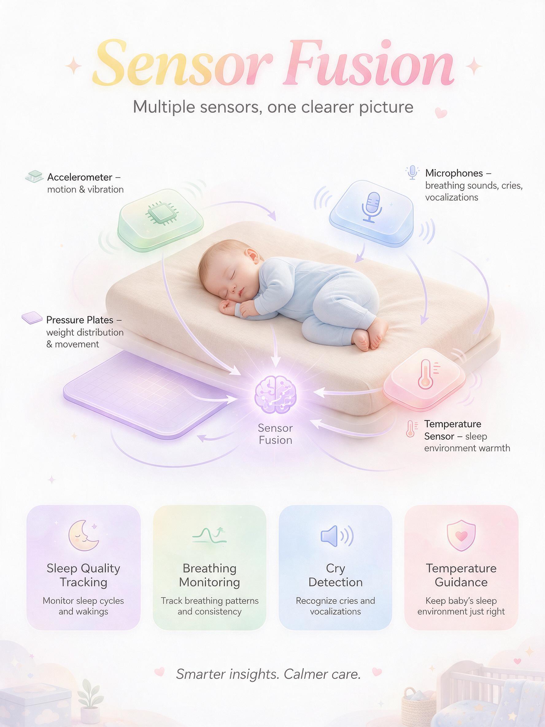 Sensor Fusion in Sleep Monitoring Devices | SafeSleep.ai | Baby sleep monitoring devices
